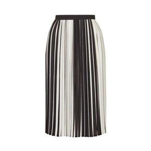 Topshop Monochrome Pleated Midi Skirt